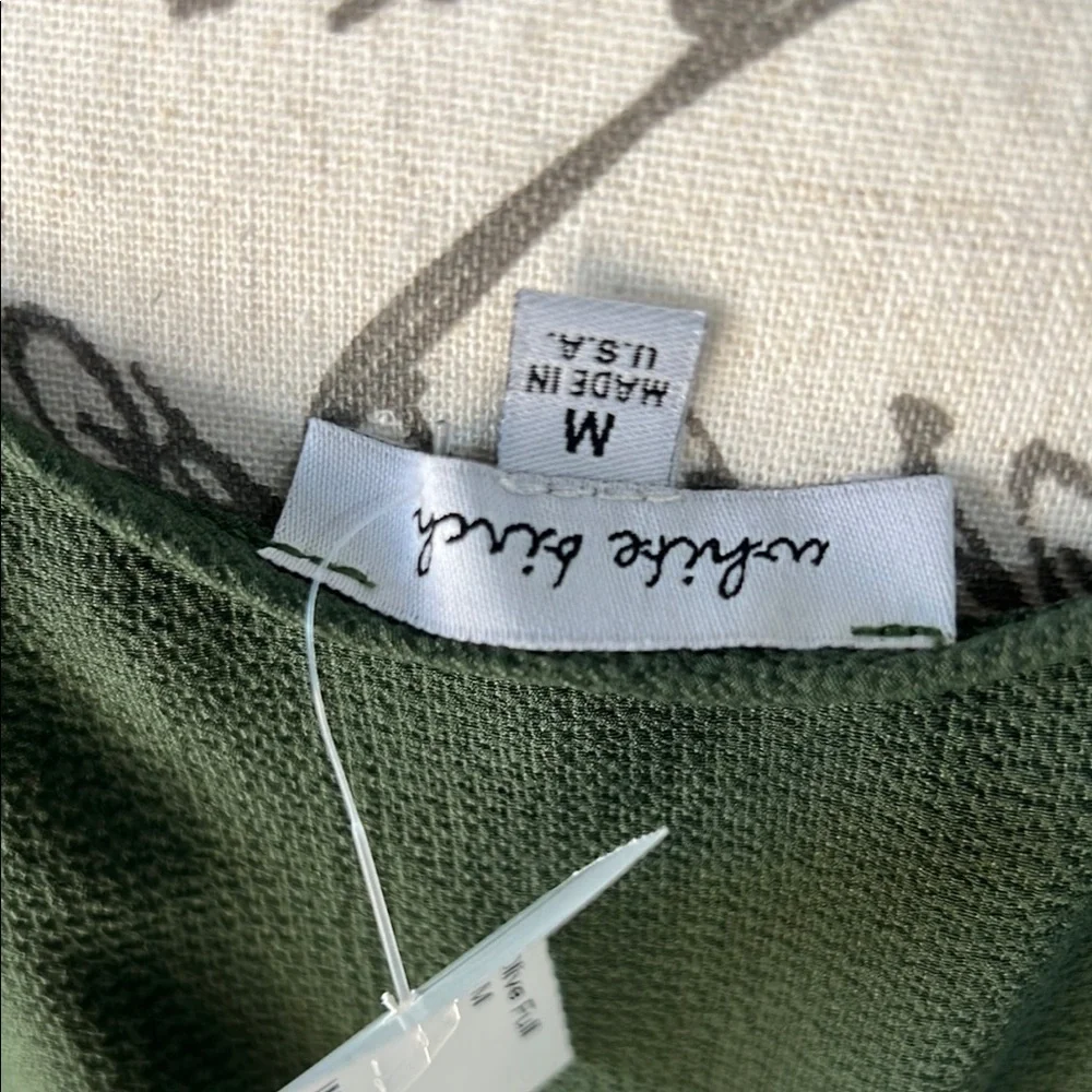 White Birch dress top V-Neck full sleeve with elastic - Picture 3 of 4